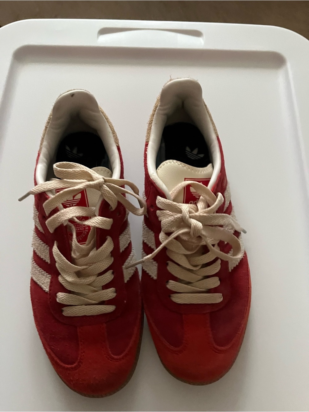 Adidas Samba OG ‘Talchum Pack’- Suede Sneaker - Red/White - Picture 4 of 12